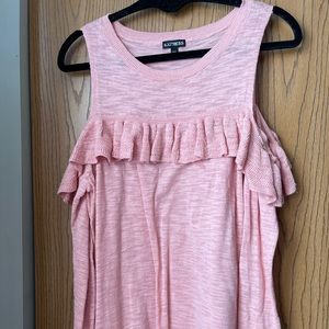 L Express Pink open shoulder sweater